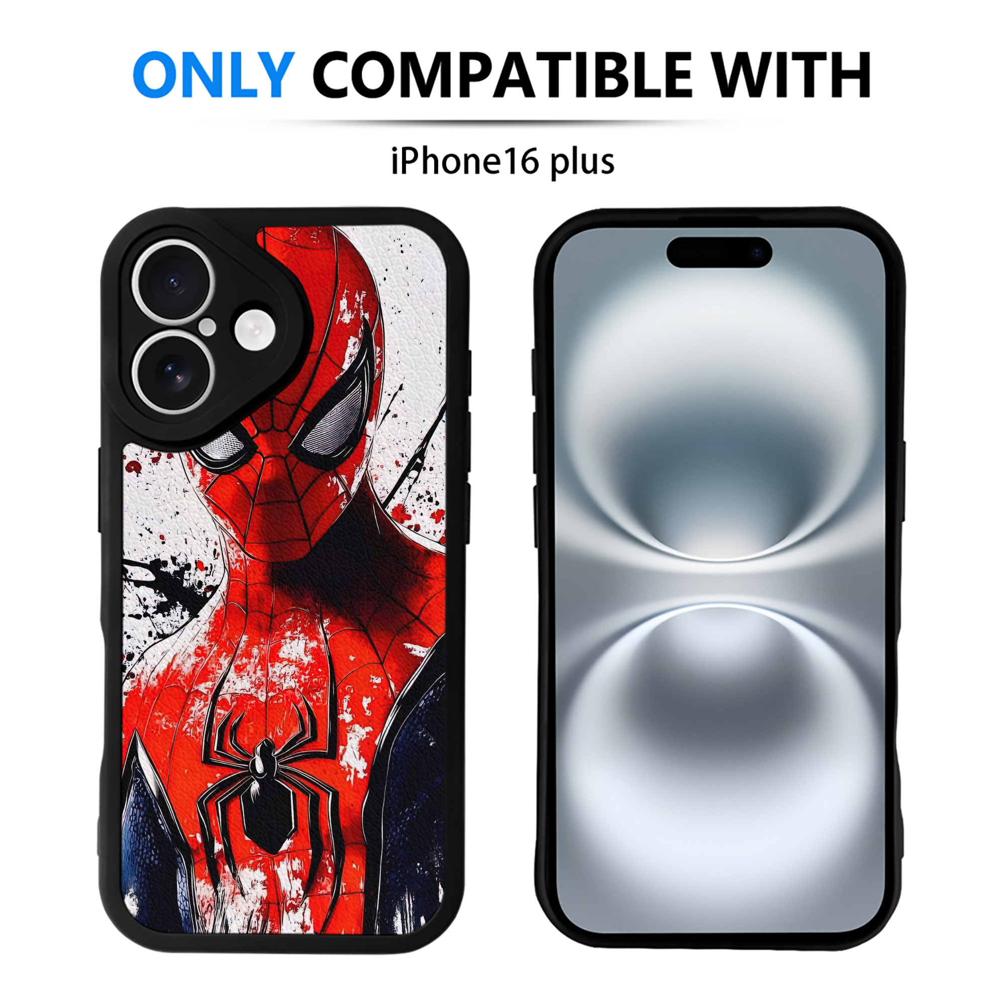 Spider Man スパイダーマン 【iPhone 16シリーズ対応】シリコンスマホケース（レザー調） 材質：シリコン